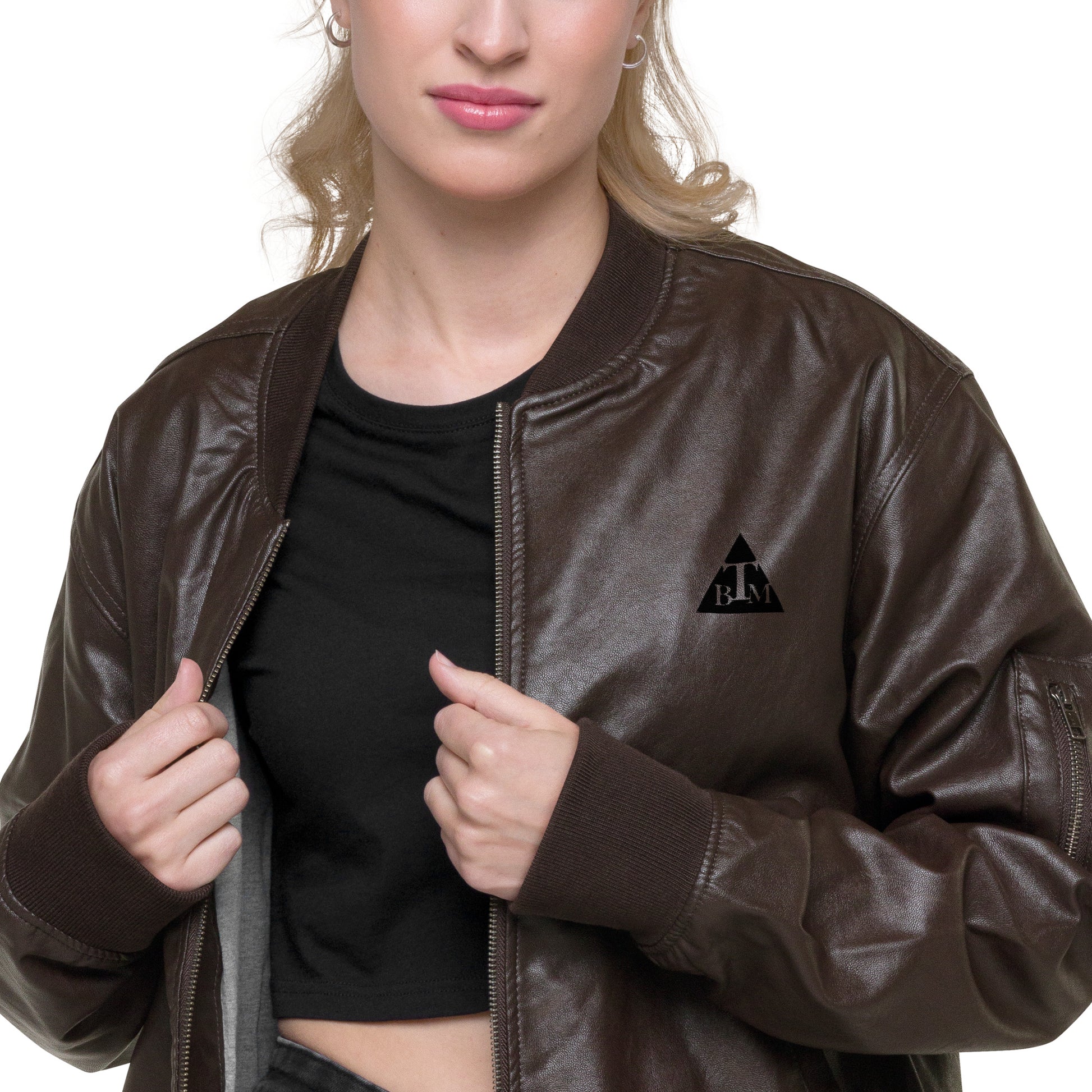 Leather Bomber Jacket BiggaThanMe LLC